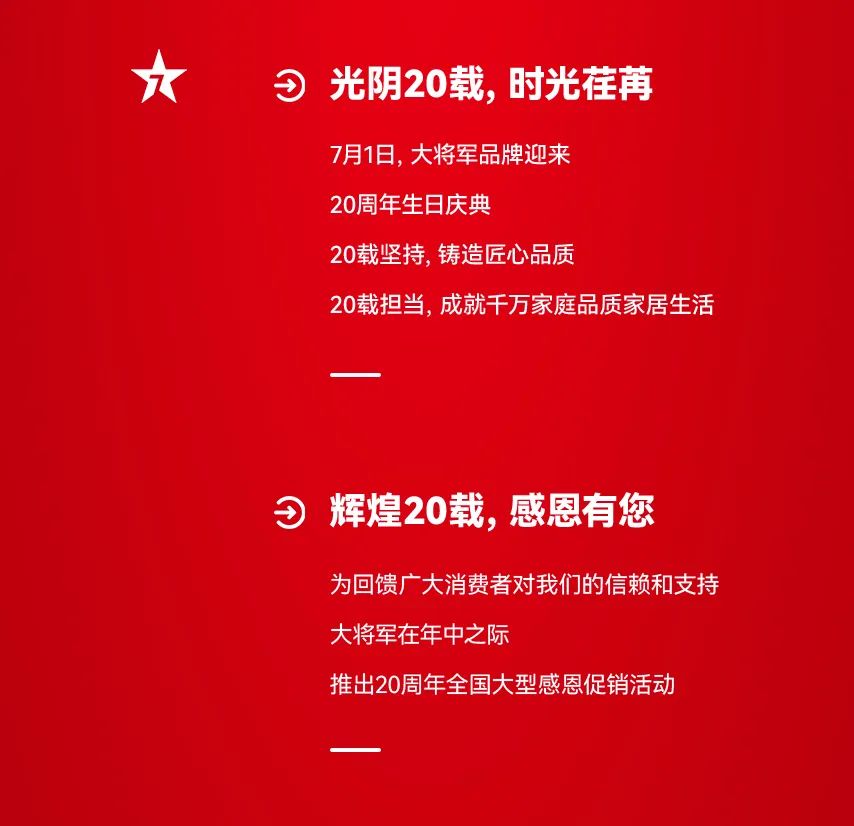 獻禮20 周年丨明星助陣、重磅優惠，引爆全國狂歡熱潮！(圖2)